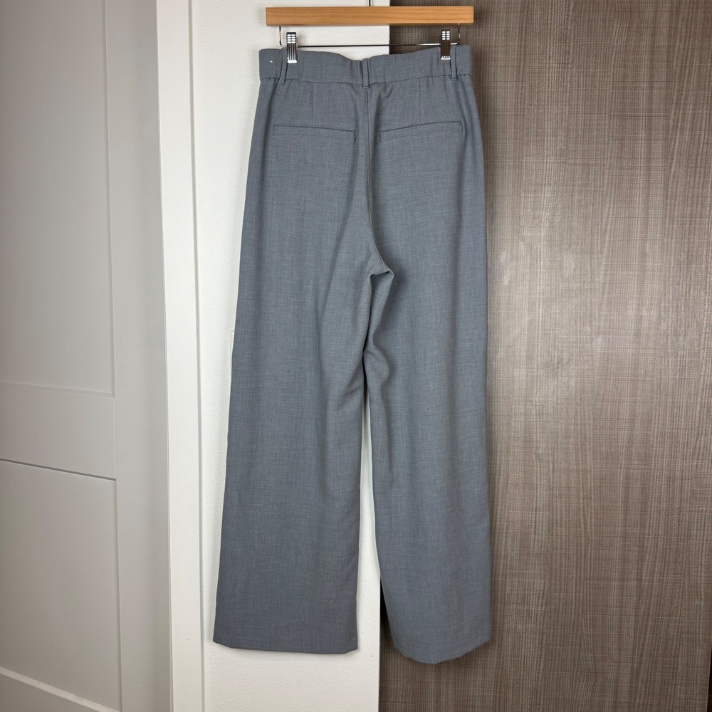 Abercrombie & Fitch Grey Tailored Wide Leg Trouser Pants Size Medium - Picture 6 of 10